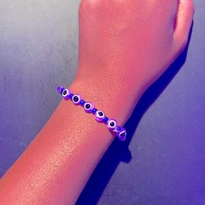 Purple evil eye bracelet
